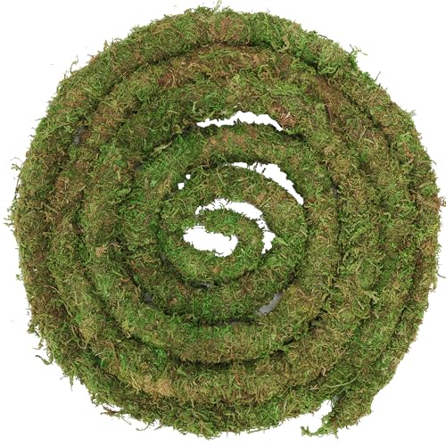USMOLA Moss Vine for Reptiles, Bendable Climbing Vines Reptile Tank Accessories, Natural Moss Rope for Leopard Gecko, Lizard, Snake, Chameleon, Frog Terrarium Decor (Jungle Green, 9.8 FT) - size: 9.8 FT