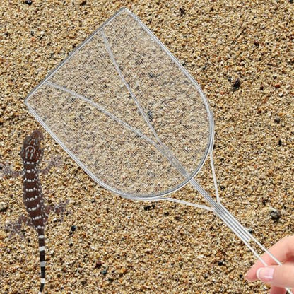 Ipetboom Stainless Steel Reptile Sand Scoop - 17.71 Inch Fine Mesh Litter Shovel for Tortoise Lizard Gecko and Small Animals Cleaning