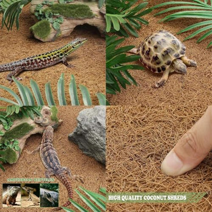PIVBY 2 PCS Reptile Carpet, Natural Coco Coir Mat (15.74" x 11.81"), Coconut Fiber Substrate Pet Terrarium Liner for Bearded Dragon Tortoise Habitat Lizards Turtles Snakes Iguana Hermit Crab - size: S: 15.74" x 11.81"