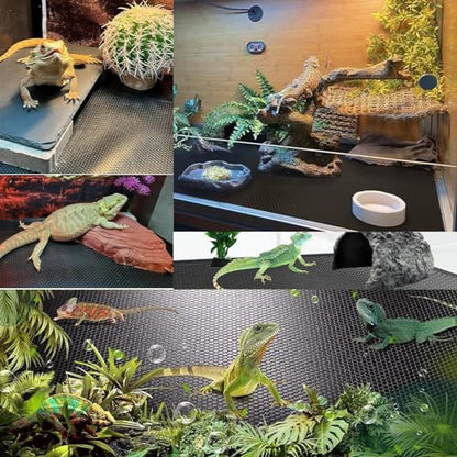 Bearded Dragon Tank Accessories, Non-Adhesive Reptile Carpet Bedding Substrate for Terrarium, Reptile Mat Terrarium Liner Tank Flooring for Leopard Gecko, Snake, Lizard and Tortoise, 18x40 in - size: 18x40 inch