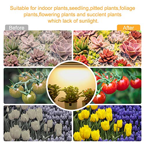 Mosthink Grow Lights for Indoor Plants, LED Grow Light Strips with Auto Timer