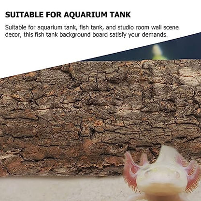 Ipetboom Reptile Cork Bark Background Natural Terrarium Decor for Reptile Habitat Safe Cork Bark Backdrop for Gecko Lizard Fish Tank Create Lifelike Environment