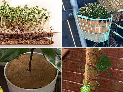 Coconut Fiber Grow Mat, Yarrdfir Natural Coconut Liners for planters, Flower Basket, Natural Coconut Fiber mat, Garden Decoration, Animal pet pad, Reptile Carpet, Snow Mat(10x 40 inchs) - size: 10x 40 inchs