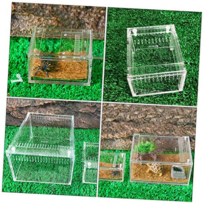 Mipcase 1pc Transparent Reptile Breeding Box Durable Terrarium Container for Snakes Lizards and Frogs Easy to Clean Spacious Habitat for