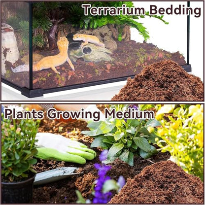 Pet Bricks - Cocofiber Substrate Reptile Substrate Brick,Coco Coir BricksBedding Reptiles, Coirpeat Brick, Natural Husk Bedding, Tortoise Habitat Accessories