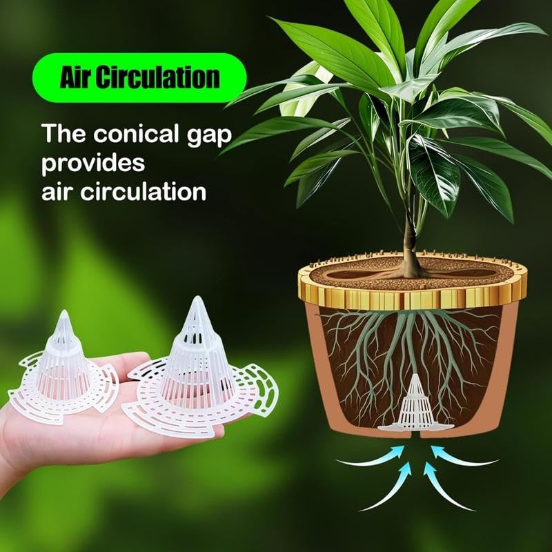 10Pack Cone Flower Pot Hole Mesh Pad, Upgraded Planter Bottom Grid Mat Mesh Hole Screens for Keeping Soil from Flowing- Breathable Gasket-Drainage Netting for Bonsai,2 Sizes (Small) - size: Small