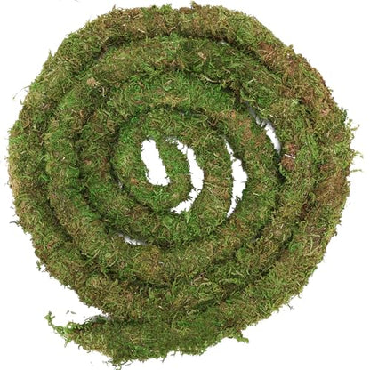 USMOLA Moss Vine for Reptiles, Bendable Climbing Vines Reptile Tank Accessories, Natural Moss Rope for Leopard Gecko, Lizard, Snake, Chameleon, Frog Terrarium Decor (Jungle Green, 6.5 FT) - size: 6.5 FT