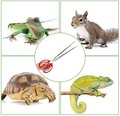Patty Both Snake Feeding Tongs,15 Inch Reptile Feeding Tongs,Extra Long Large Tweezers for Corn Ball Python Accessories,Pet Terrarium Supplies for Leopard Crested Gecko,Lizard