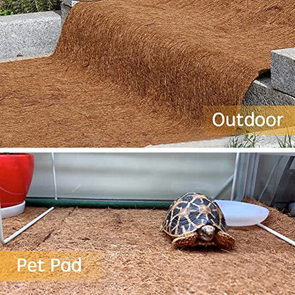 Coco Liner Roll, Yarrdfir 12x120 inch Natural Coconut Liners for Planter Flower Basket, Reptile Carpet, Natural Coconut Fiber mat, Garden Decoration, Animal pet pad - size: 12x120 Inch (Pack of 1)