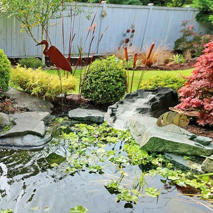 Algreen Outdoor Rock Waterfall, Tranquility Water Fountain for Pond, Garden & Backyard, Gray - Home Landscaping Decor and Accessories for Patio, Yard, and Pool