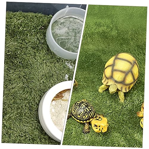 Sosoport Reptile Moss Carpet Mat Comfortable and Absorbent Tortoise Bedding for Terrariums for Amphibians and Reptiles Soft Material Moisture Retaining Fake Lawn