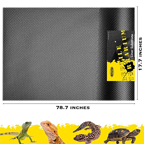 MRREPTILE Reptile Substrate Mat Carpet Bedding, Bearded Dragon Substrate, Reptile Tank Terrarium Liner for Leopard Gecko Lizard Bearded Dragon Tank Accessories