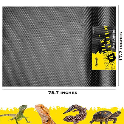 MRREPTILE Reptile Substrate Mat Carpet Bedding, Bearded Dragon Substrate, Reptile Tank Terrarium Liner for Leopard Gecko Lizard Bearded Dragon Tank Accessories