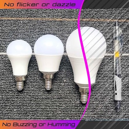 E12 LED Candelabra Light Bulb, 40W Equivalent Daylight White 5000K, 4W 450LM AC120V, E12 Small Base LED Light Bulbs for Chandelier Wall Sconces Ceiling Fan Lighting, Non-Dimmable, 4 Pack - color: Daylight White, size: 40 Watts