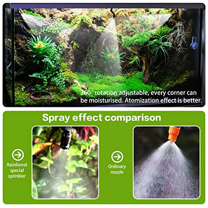MYGIIKAKA Automatic Mister for Reptiles with Reptile Drinking Water Fountain Chameleon Accessories Automatic Circulation System Set