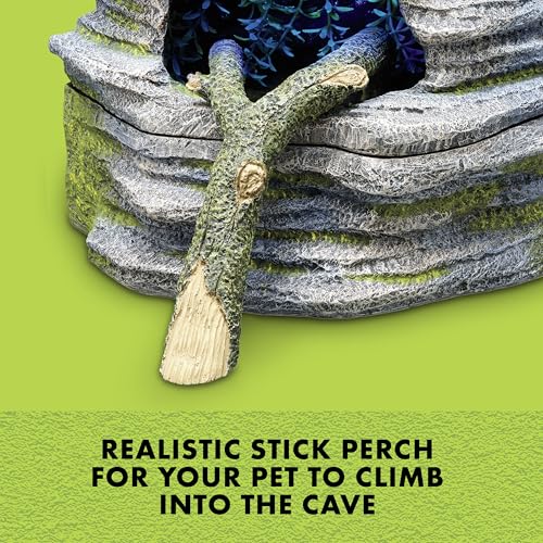 Zilla Spring Cave Décor with Blue LED, Rain Chamber, One Size, ECOM