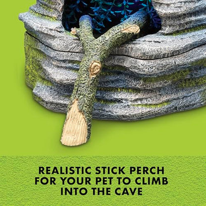 Zilla Spring Cave Décor with Blue LED, Rain Chamber, One Size, ECOM