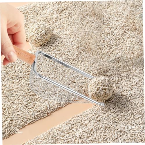 Toyvian Cat Litter Scoop with Handle Non Stick Poop Shovel for Easy Cleaning for Cat Litter and Reptile Waste Practical Pet Tool