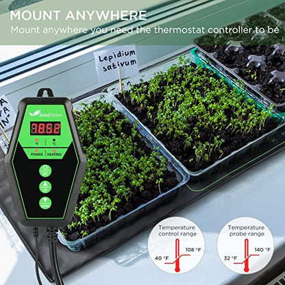 48" x 20" MET Certified Seedling Heat Mat and Digital Thermostat Combo Set - size: 1 Pack-48" X 20"