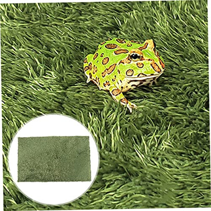 VICASKY Fake Lawn Mat for Reptiles Washable Pet Mat with Moss Design Terrarium Liner for Tortoise Iguana Bearded Dragon and Other Pets Reusable Carpet