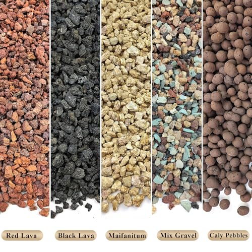 FANTIAN Clay Pebbles for Plants, 2 lbs, 8-12 mm | Leca Clay Balls, Indoor Plants, Orchid Potting Mixes, Hydroponic Growing, Aquatic Plant Soil Drainage - color: Clay Pebbles