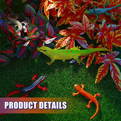 5Pieces Artificial Reptile Plants Lifelike Reptiles Terrarium Leaves Plastic Reptile Habitats Plant Amphibian Hanging Terrarium Plants Decorations with SuctionCups for Hermit Crab Lizards Geckos Snake