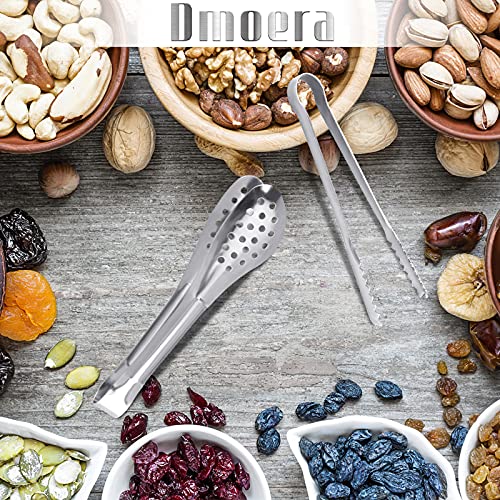 12 Pack Premium Small Serving Tongs, Dmoera Mini Stainless Steel Appetizer Tongs, 5Inch,5.2Inch(12.7cm) - size: 5 inch, 5.2 inch