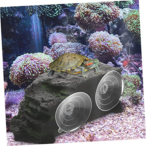 Turtle Basking Platform Large Simulation Rock Decoration for Aquatic Reptiles Climbing Steps for Turtles Frogs and Lizards Aquariums and Terrariums
