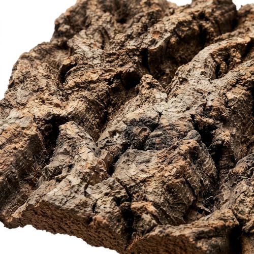 4pcs Cork Terrarium Background: 7.7x5.8x0.4Inch Natural Bark Backdrop Reptile Climbing Mat - Habitat Decoration for Lizard Turtle Bearded Dragon Snake