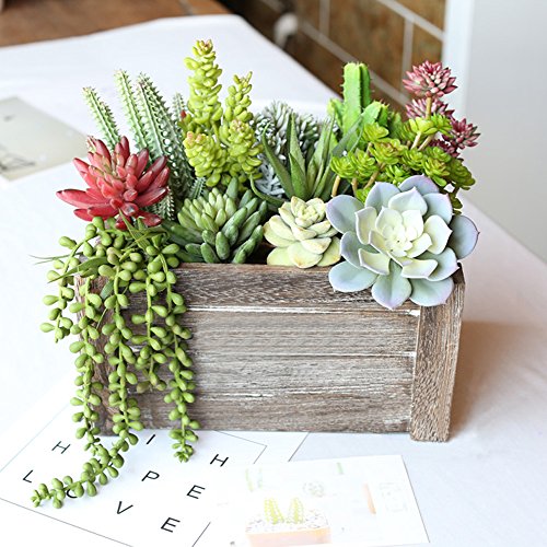 Artificial Succulent Plants, 13.4" Fake Hanging String of Pearls Simulation Greenery Plants for Christmas Wall Home Kitchen Office Garden Wedding Decor, Pack of 2