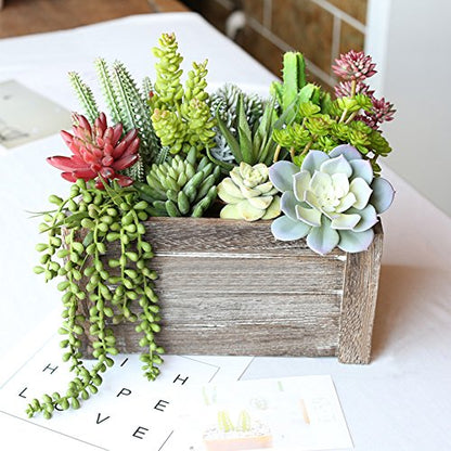 Artificial Succulent Plants, 13.4" Fake Hanging String of Pearls Simulation Greenery Plants for Christmas Wall Home Kitchen Office Garden Wedding Decor, Pack of 2
