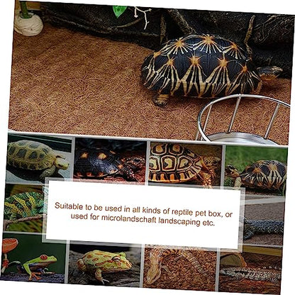 Mipcase Natural Coconut Fiber Reptile Mat Bedding Liner Breathable Substrate for Turtles and Lizards Coconut Coir for Clean and Comfortable Habitat - size: Size 2