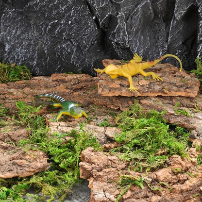 14Pcs Natural Cork Bark Reptile Bark Decor and Hideout 5.11X2.95In Climbing Platform for Leopard Gecko Snake and Lizard Habitat Accessories
