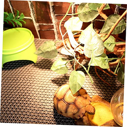 Levemolo 1set Reptile Carpet Mat Terrarium Liner for Snakes Lizards and Turtles Reusable and Washable Easy to Cut for Leak-Resistant Bedding for Reptile Habitats