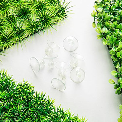 SLSON Aquarium Decorations Grass Artificial Plastic Lawn 9 inches Square Landscape Green Plants for Saltwater Freshwater Tropical Fish Tank Decoration,with 8 Pcs Suction Cups
