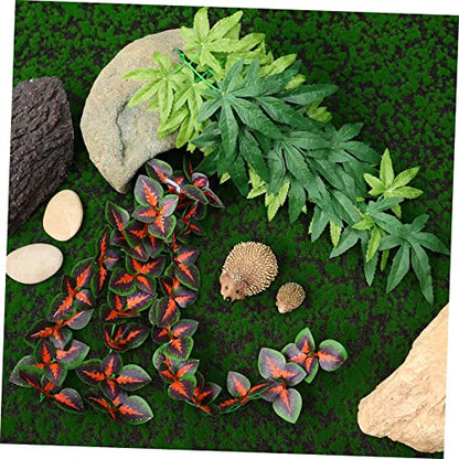 1set Reptile Plants with Suction Cups Artificial Hanging Vines for Terrarium Decor for Tanks and Habitats Adds Natural Touch to Reptile Environments 4pcs