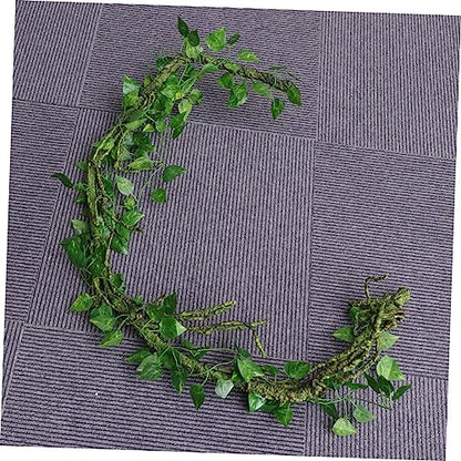 Sosoport 3pc Bendable Jungle Vines Decor for Reptile Habitat Flexible Artificial Leaf Vines with Cups for Lizards Snakes Frogs and More for Terrariums and Aquariums