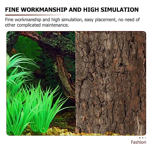 Ipetboom Reptile Cork Bark Background Natural Terrarium Decor for Reptile Habitat Safe Cork Bark Backdrop for Gecko Lizard Fish Tank Create Lifelike Environment