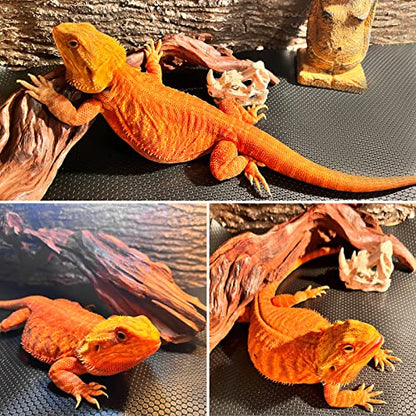Reptile Mat 40 Gallon 1Pack 18x36, Bearded Dragon Tank Accessories, Terrarium Liner Bedding, Non-Adhesive Reptile Substrate Mat for Leopard Gecko, Snake, Lizard, Tortoise, Iguana Tank - color: 18x36" Black