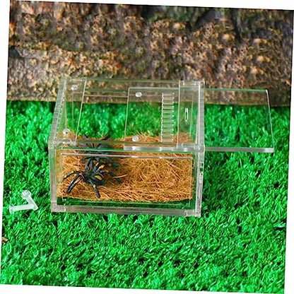1pc Transparent Reptile Breeding Container Raising Box for Pets Like Geckos Snakes and Frogs for Transporting and Feeding