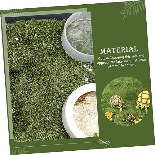 MERRYHAPY Decorative Artificial Lawn for Reptile Enclosure Snake Habitat Accessories Moss Terrarium Pad Lizard Tank Accessories Tortoise Habitat Double-Sided Absorbent Mat