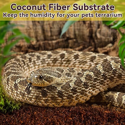 Legigo 8 Pack Coconut Fiber Substrate, Natural Coco Coir Bedding for Reptiles Turtles, Tortoises, Snake, Hermit Crab, Gecko, Lizard, Bioactive Terrarium Soil for Humidity Control and Plant Substrate - color: 8 Pack