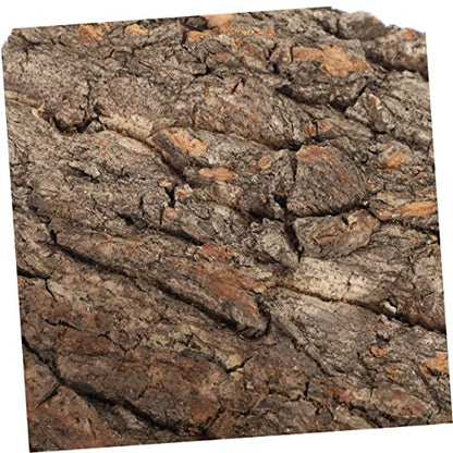 Happyyami 4pcs Fish Tank Landscaping Gecko Tank Backdrop Cork Bark Background Reptile Habitat Decoration Reptile Wooden Cork Tile Aquarium Decor Reptile Tank Natural Cork Bark Crawl 3D
