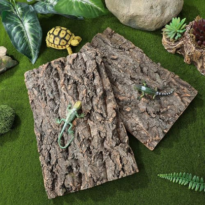 Toddmomy 4pcs Bark Fish Tank Decoration Versatile Terrarium Climbing Bark for Snake and Gecko Habitat Safe Materials for Reptile and Aquarium Setup Trimmable Design for - size: 4pcs