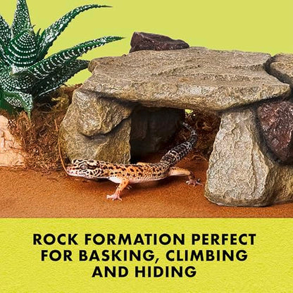 Zilla Shale Rock Den, Naturalistic Rock Décor, Perfect for Basking, Climbing, Hiding, Ideal for Aquatic or Terrestrial Reptile Habitats, Medium