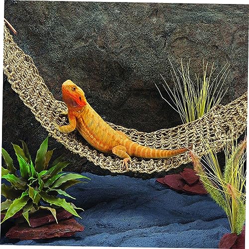 2pcs Reptile Carpet Lizard Lounger Grass Mat Forest Floor Bedding for Bearded Dragons Toys