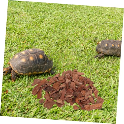 Mikikit Natural Reptile Bark Bedding for Terrariums 1kg Decor Bark Chips for Tortoises Lizards and Snakes Substrate for Reptile Habitats