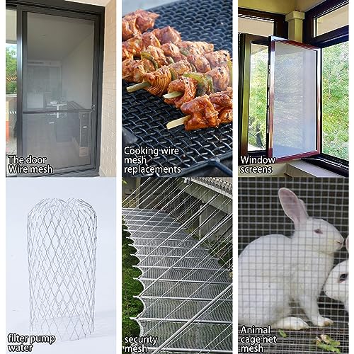 Wire Mesh Roll 11.8 in X 9.84 Ft 304 Stainless Steel Woven Wire Screen Mesh Never Rust，Pest Rat Mesh for Preventing Rats Squirrel and Mouse Access TXZWJZ - color: Silver
