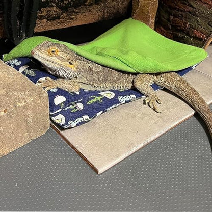 Mechpia Bearded Dragon Tank Accessories, Reptile Bedding Hammock Soft Fabric Warm Sleeping Pillow with Cover Substrate for Bearded Dragon Leopard Gecko Lizard