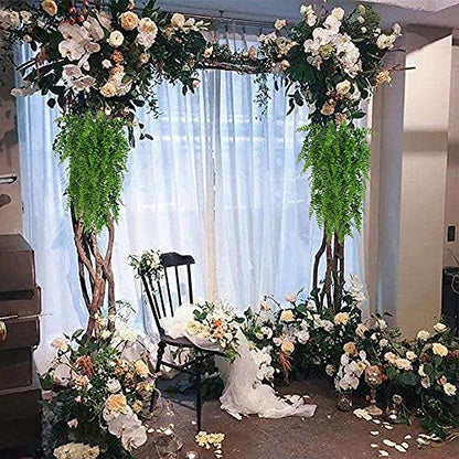 Artificial Plants 4 Pcs, Vines Ferns Persian Rattan Fake Hanging Plant Faux Hanging Boston Ivy Leaves Fern Outdoor UV Resistant Plastic Plants for Wall Indoor Vine (Green) - color: Boston Vine - 4pcs